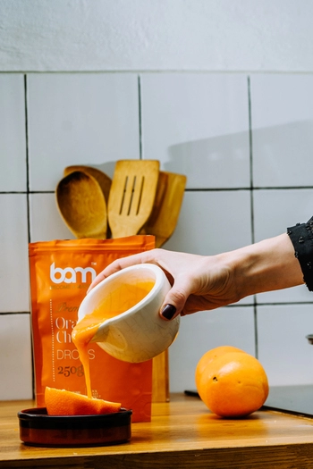 Krople czekolady pomarańczowej, 250 g