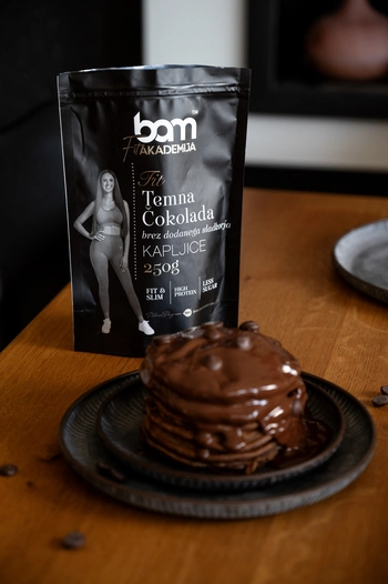 Krople ciemnej czekolady, bez dodatku cukru, 250 g