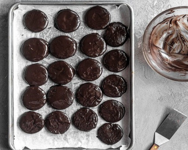 krem ganache w herbatnikach z pomarańczą