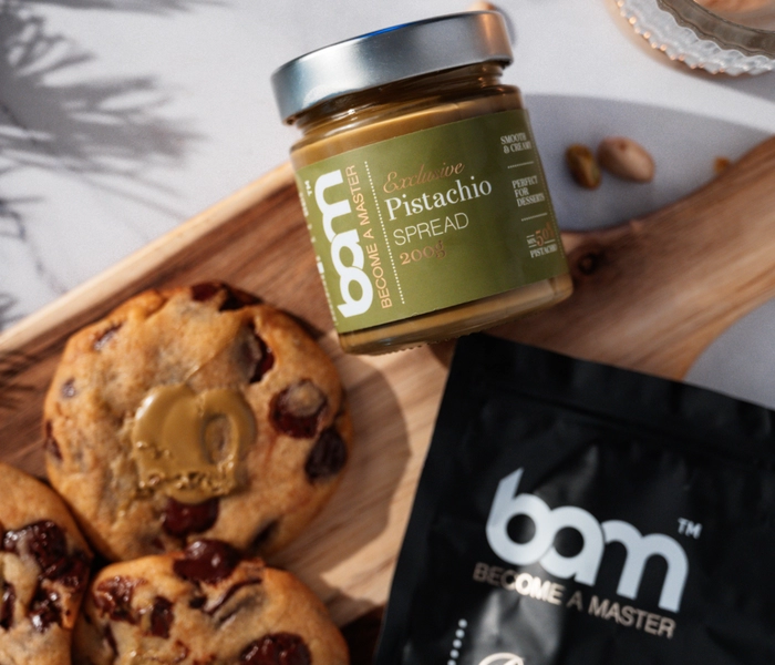 herbatniki z pastą pistacjową bam